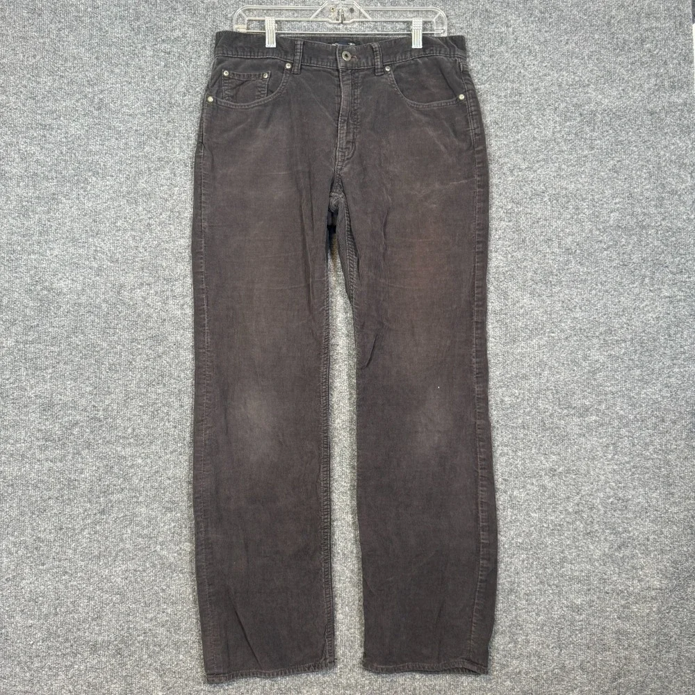 Banana Republic Pants Mens 33x32 Gray Corduroy Straight Fit Chino Pants Casual